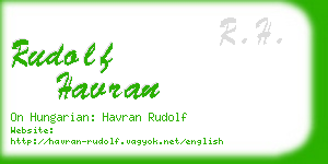 rudolf havran business card